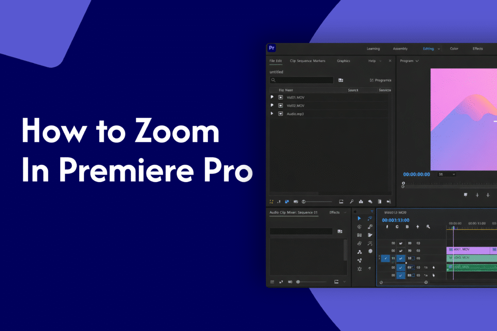 how to zoom in premiere pro