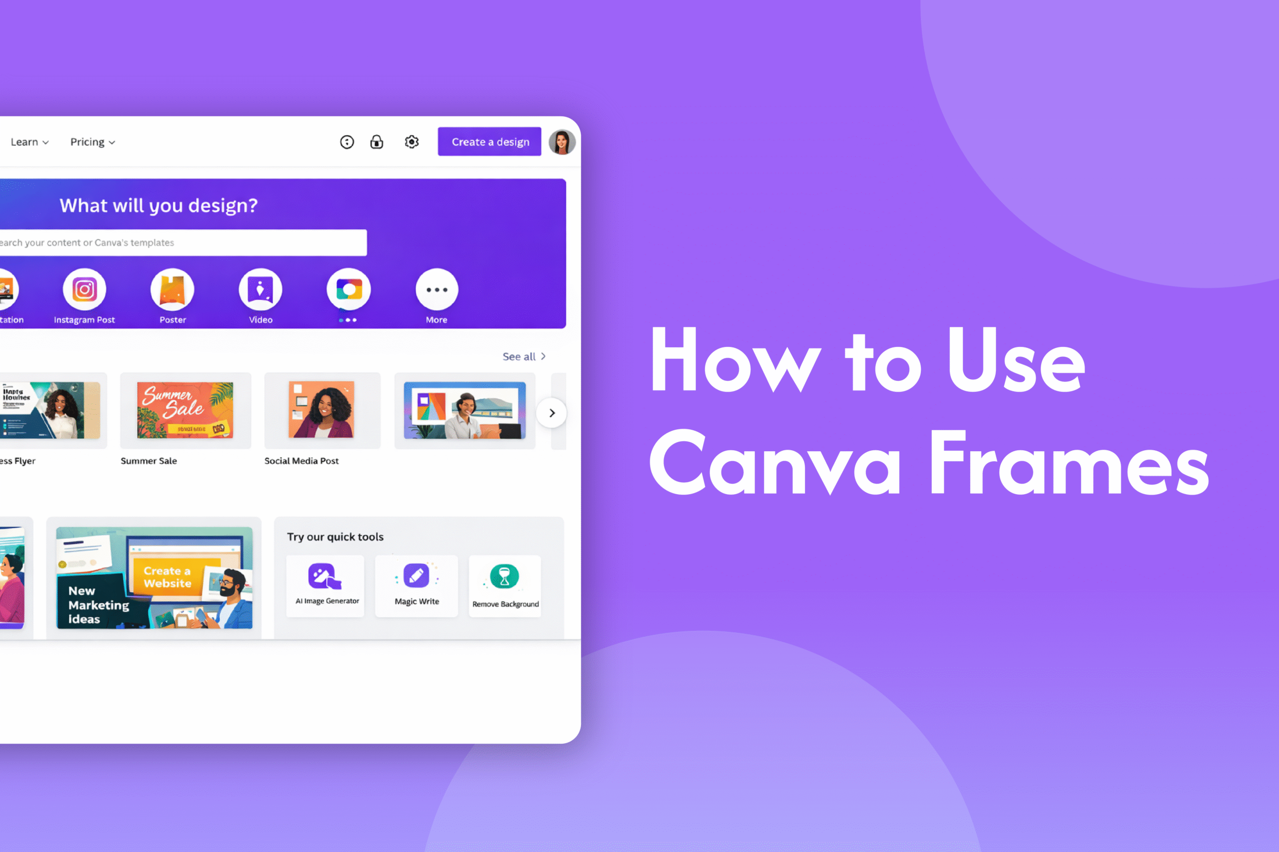How to Use Canva Frames