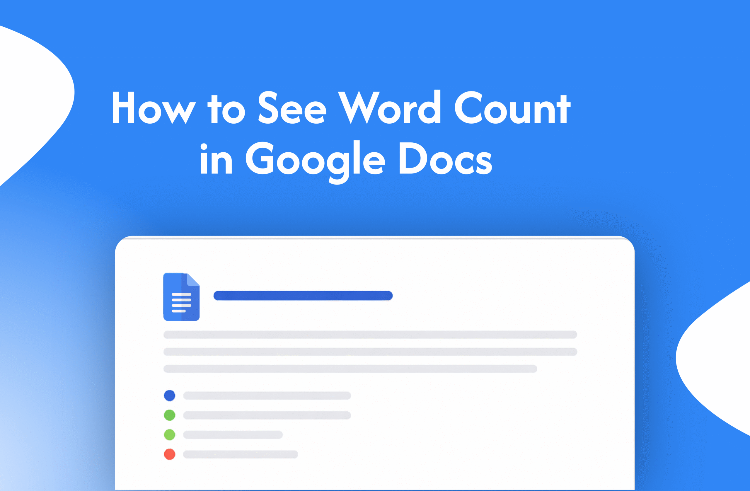How to See Word Count on Google Docs