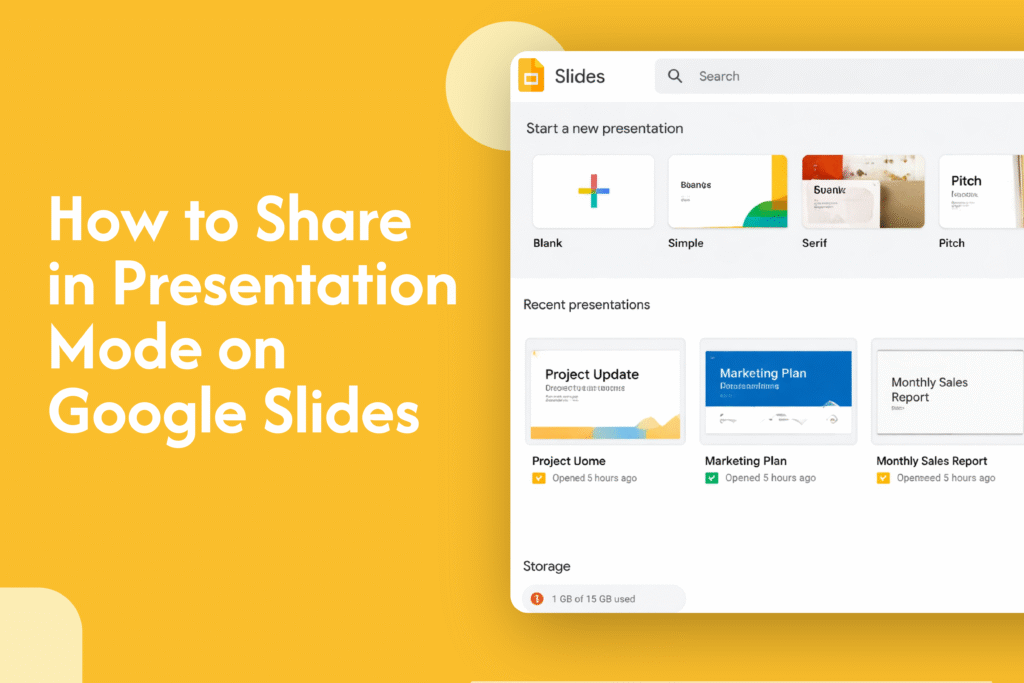 Learn how to share Google Slides in presentation mode with simple steps. Share a clean, full-screen view for meetings and presentations.