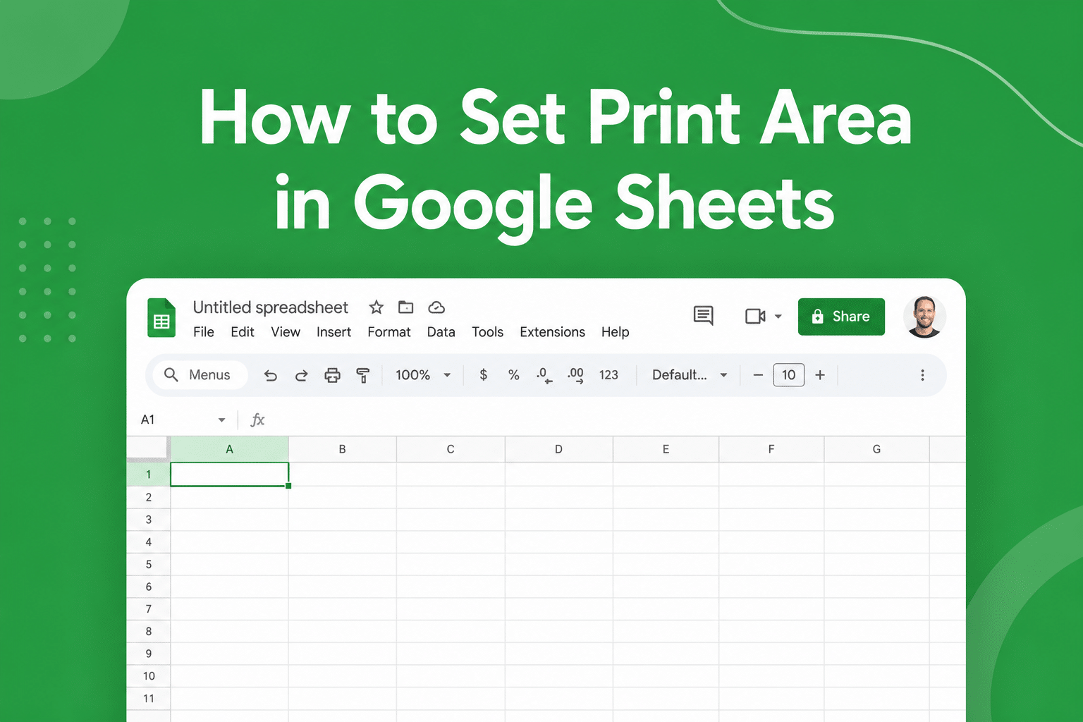 How to Set Print Area in Google Sheets