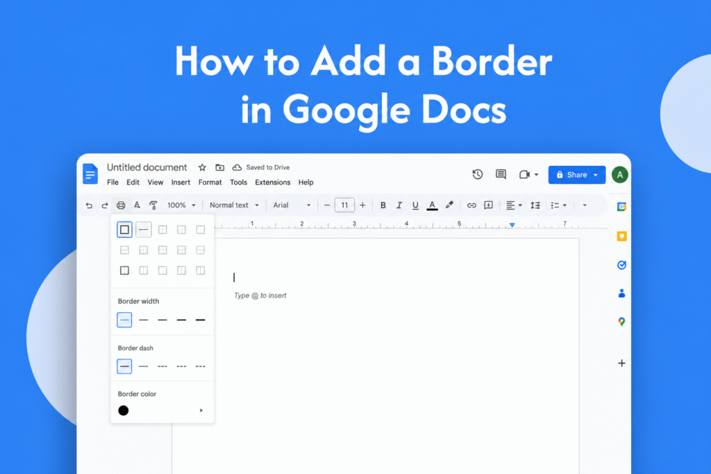 How to Add a Border in Google Docs