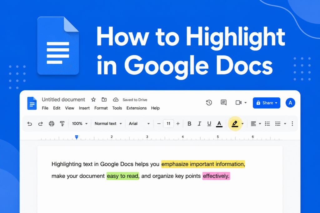How to Highlight in Google Docs
