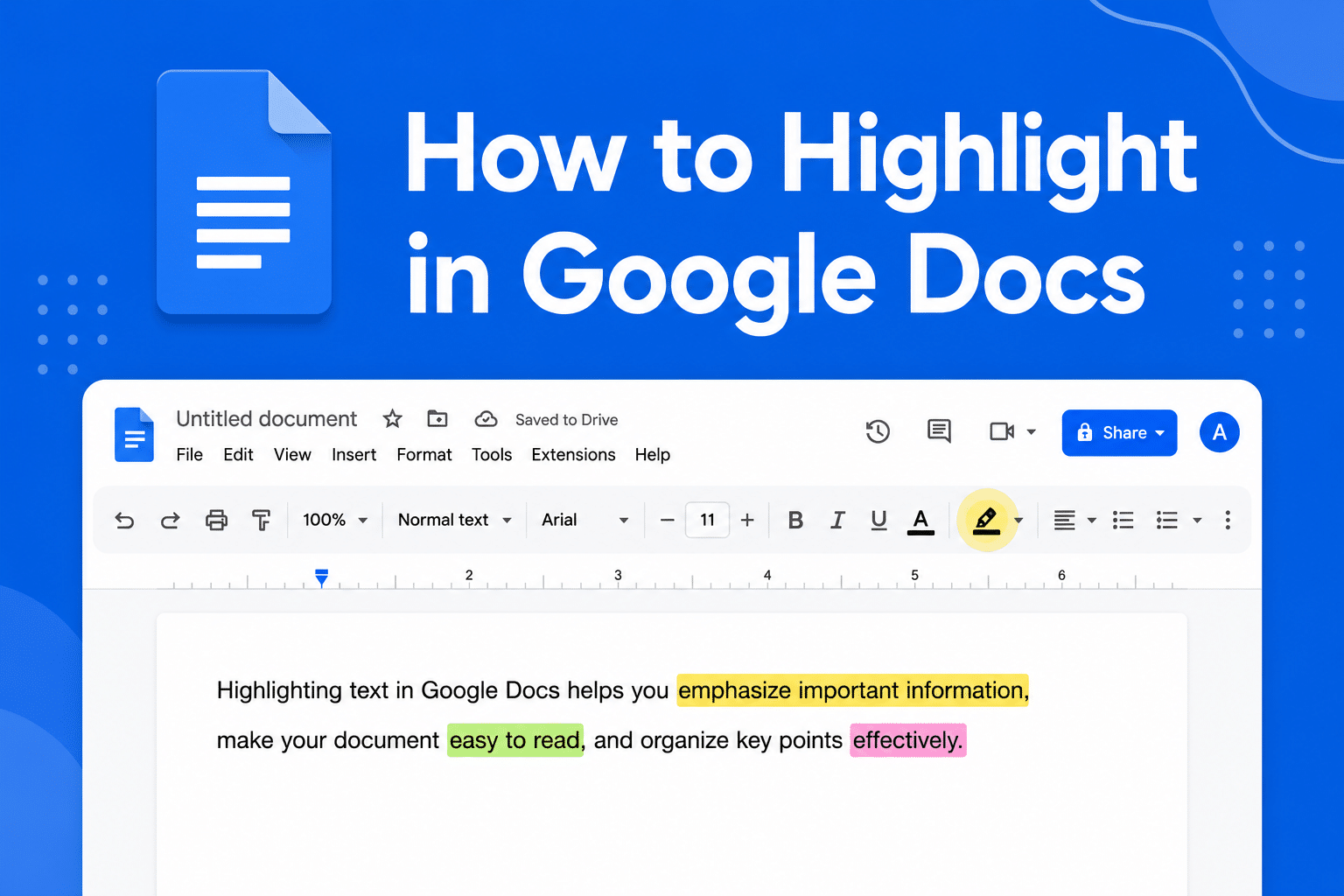 How to Highlight in Google Docs