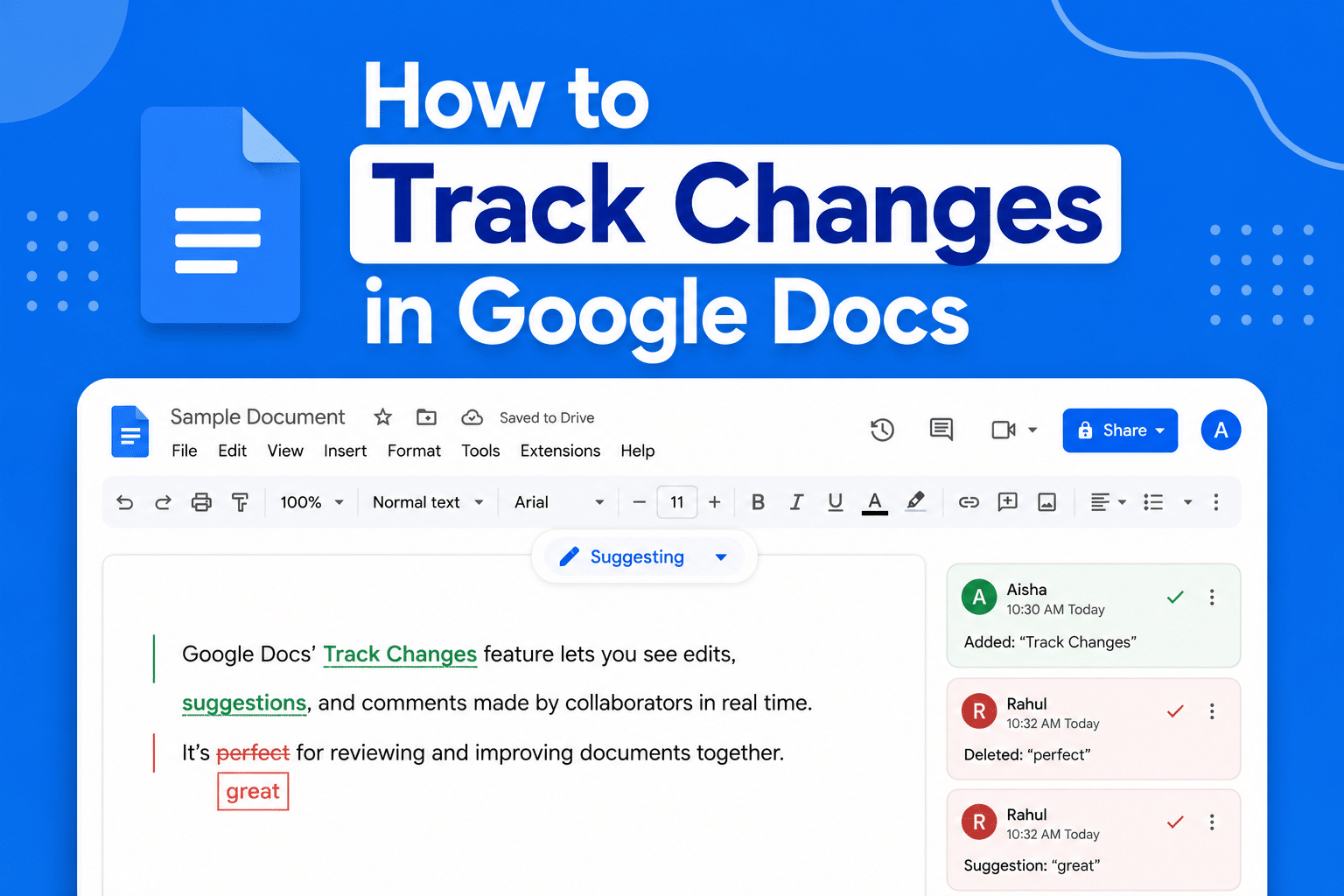 How to Track Changes in Google Docs